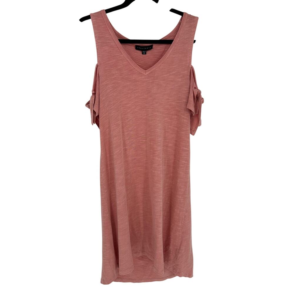 Sanctuary Anthropologie Dress Womens XS Pink Cold Shoulder High Low Summer Top
